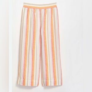 Lou & Grey Wide Leg Striped 10% Linen Pants Size Medium